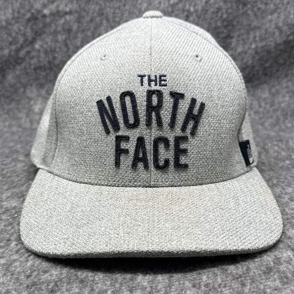 The North Face Trucker Hat Grey Heritage Patch Snapback Flexfit 110 Mesh